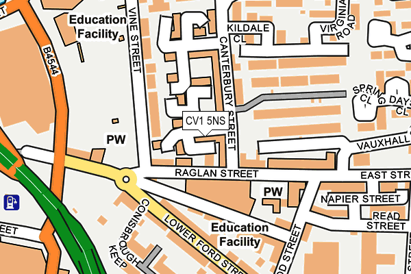 CV1 5NS map - OS OpenMap – Local (Ordnance Survey) CV1 5NS map - OS OpenMap – Local (Ordnance Survey)