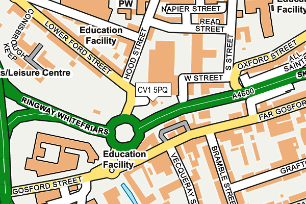 CV1 5PQ map - OS OpenMap – Local (Ordnance Survey) CV1 5PQ map - OS OpenMap – Local (Ordnance Survey)