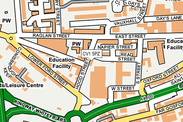 CV1 5PZ map - OS OpenMap – Local (Ordnance Survey) CV1 5PZ map - OS OpenMap – Local (Ordnance Survey)