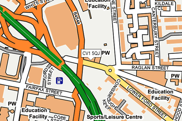 CV1 5QJ map - OS OpenMap – Local (Ordnance Survey) CV1 5QJ map - OS OpenMap – Local (Ordnance Survey)