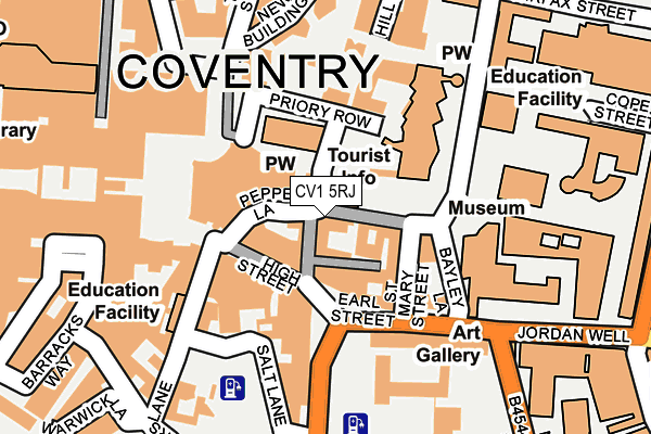 CV1 5RJ map - OS OpenMap – Local (Ordnance Survey) CV1 5RJ map - OS OpenMap – Local (Ordnance Survey)