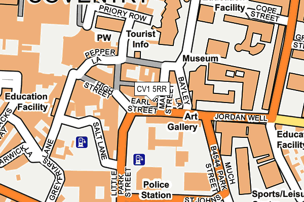 CV1 5RR map - OS OpenMap – Local (Ordnance Survey) CV1 5RR map - OS OpenMap – Local (Ordnance Survey)