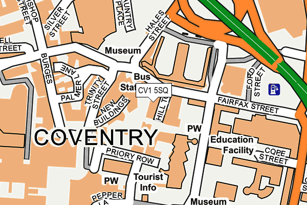 CV1 5SQ map - OS OpenMap – Local (Ordnance Survey) CV1 5SQ map - OS OpenMap – Local (Ordnance Survey)