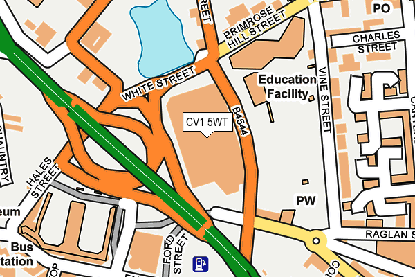 CV1 5WT map - OS OpenMap – Local (Ordnance Survey) CV1 5WT map - OS OpenMap – Local (Ordnance Survey)