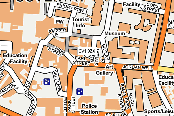 CV1 9ZX map - OS OpenMap – Local (Ordnance Survey) CV1 9ZX map - OS OpenMap – Local (Ordnance Survey)
