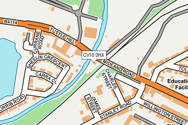 CV10 0HX map - OS OpenMap – Local (Ordnance Survey) CV10 0HX map - OS OpenMap – Local (Ordnance Survey)