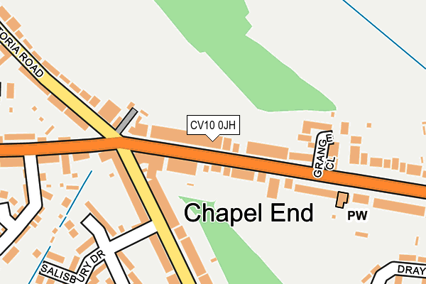 CV10 0JH map - OS OpenMap – Local (Ordnance Survey)