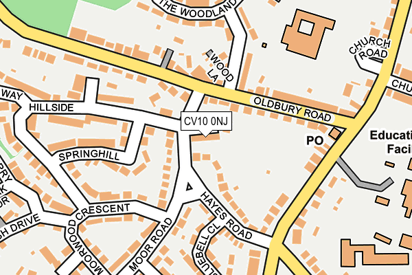 CV10 0NJ map - OS OpenMap – Local (Ordnance Survey) CV10 0NJ map - OS OpenMap – Local (Ordnance Survey)