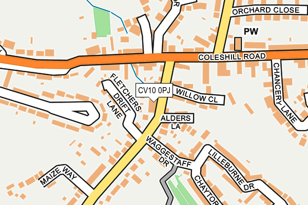 CV10 0PJ map - OS OpenMap – Local (Ordnance Survey) CV10 0PJ map - OS OpenMap – Local (Ordnance Survey)