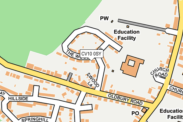 CV10 0SY map - OS OpenMap – Local (Ordnance Survey) CV10 0SY map - OS OpenMap – Local (Ordnance Survey)