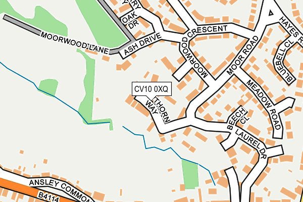 CV10 0XQ map - OS OpenMap – Local (Ordnance Survey)