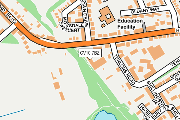 CV10 7BZ map - OS OpenMap – Local (Ordnance Survey) CV10 7BZ map - OS OpenMap – Local (Ordnance Survey)