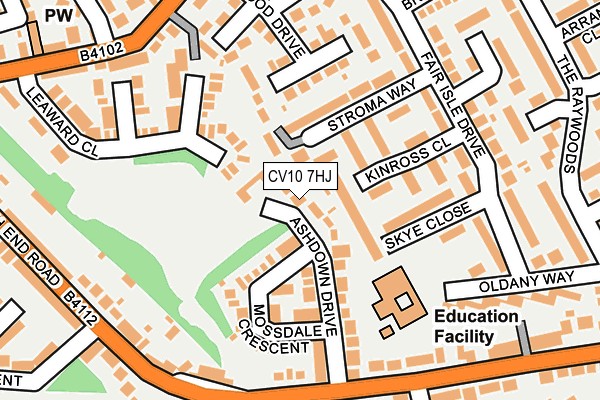 CV10 7HJ map - OS OpenMap – Local (Ordnance Survey) CV10 7HJ map - OS OpenMap – Local (Ordnance Survey)