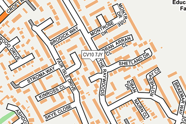 CV10 7JY map - OS OpenMap – Local (Ordnance Survey) CV10 7JY map - OS OpenMap – Local (Ordnance Survey)