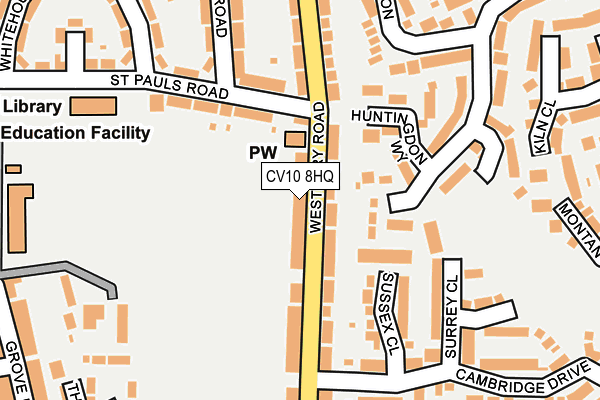 CV10 8HQ map - OS OpenMap – Local (Ordnance Survey) CV10 8HQ map - OS OpenMap – Local (Ordnance Survey)