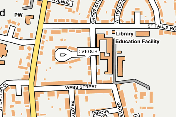 CV10 8JH map - OS OpenMap – Local (Ordnance Survey) CV10 8JH map - OS OpenMap – Local (Ordnance Survey)