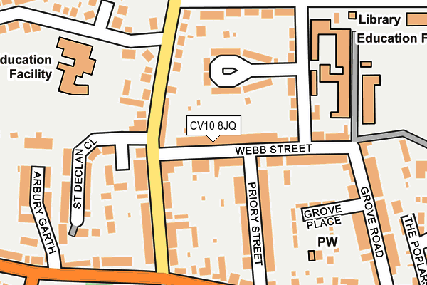 CV10 8JQ map - OS OpenMap – Local (Ordnance Survey) CV10 8JQ map - OS OpenMap – Local (Ordnance Survey)