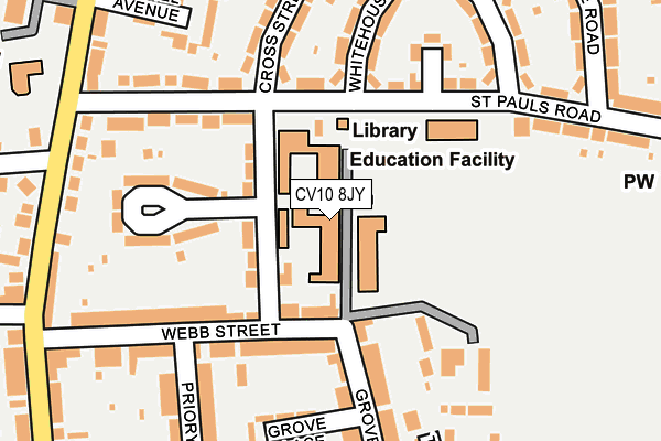 CV10 8JY map - OS OpenMap – Local (Ordnance Survey) CV10 8JY map - OS OpenMap – Local (Ordnance Survey)