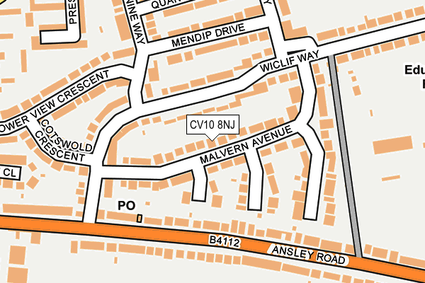 CV10 8NJ map - OS OpenMap – Local (Ordnance Survey) CV10 8NJ map - OS OpenMap – Local (Ordnance Survey)