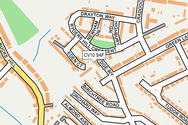 CV10 9AF map - OS OpenMap – Local (Ordnance Survey) CV10 9AF map - OS OpenMap – Local (Ordnance Survey)