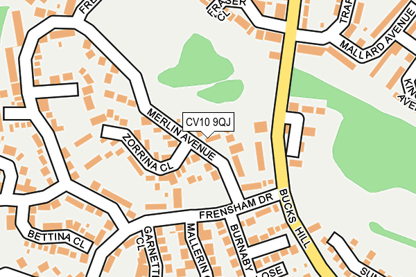 CV10 9QJ map - OS OpenMap – Local (Ordnance Survey) CV10 9QJ map - OS OpenMap – Local (Ordnance Survey)