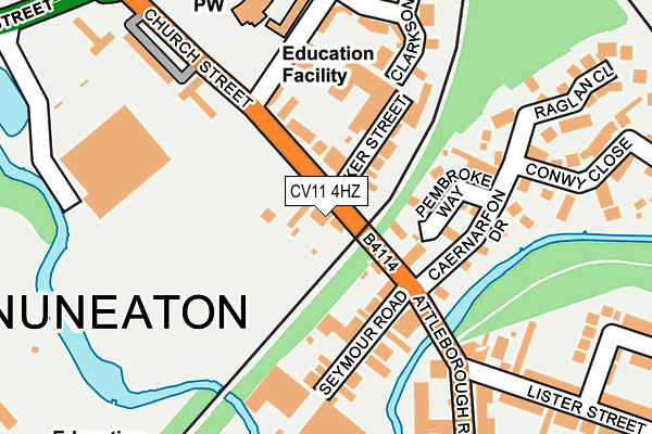 CV11 4HZ map - OS OpenMap – Local (Ordnance Survey) CV11 4HZ map - OS OpenMap – Local (Ordnance Survey)