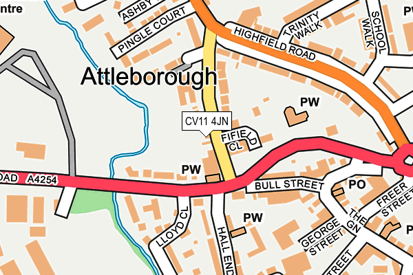 CV11 4JN map - OS OpenMap – Local (Ordnance Survey)