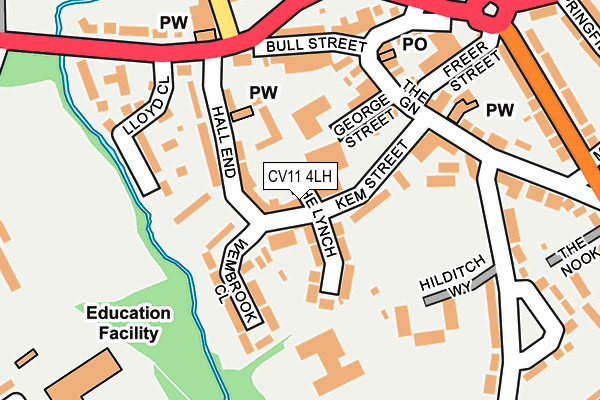 CV11 4LH map - OS OpenMap – Local (Ordnance Survey) CV11 4LH map - OS OpenMap – Local (Ordnance Survey)