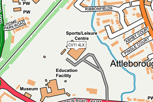 CV11 4LX map - OS OpenMap – Local (Ordnance Survey)