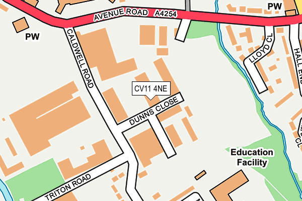 CV11 4NE map - OS OpenMap – Local (Ordnance Survey)