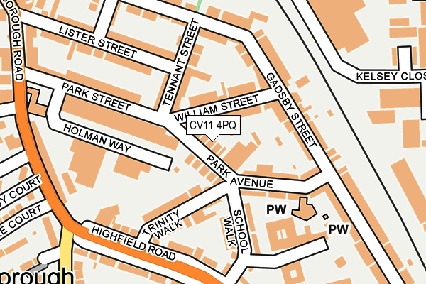 CV11 4PQ map - OS OpenMap – Local (Ordnance Survey) CV11 4PQ map - OS OpenMap – Local (Ordnance Survey)