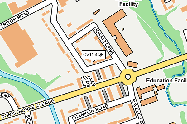CV11 4QF map - OS OpenMap – Local (Ordnance Survey) CV11 4QF map - OS OpenMap – Local (Ordnance Survey)