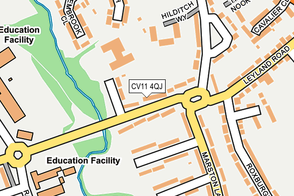 CV11 4QJ map - OS OpenMap – Local (Ordnance Survey) CV11 4QJ map - OS OpenMap – Local (Ordnance Survey)
