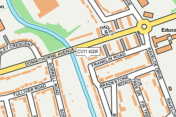 CV11 4QW map - OS OpenMap – Local (Ordnance Survey) CV11 4QW map - OS OpenMap – Local (Ordnance Survey)