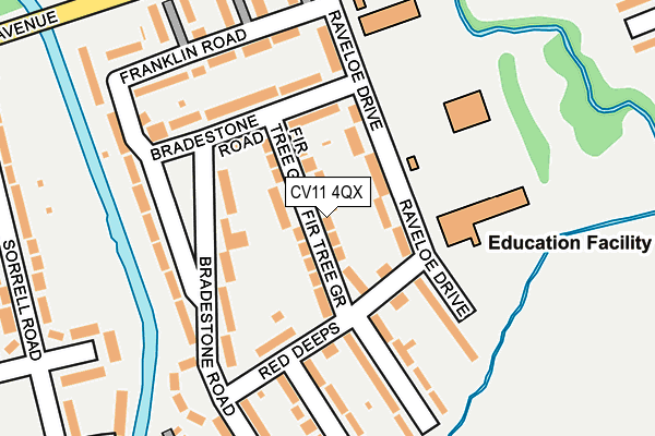 CV11 4QX map - OS OpenMap – Local (Ordnance Survey) CV11 4QX map - OS OpenMap – Local (Ordnance Survey)