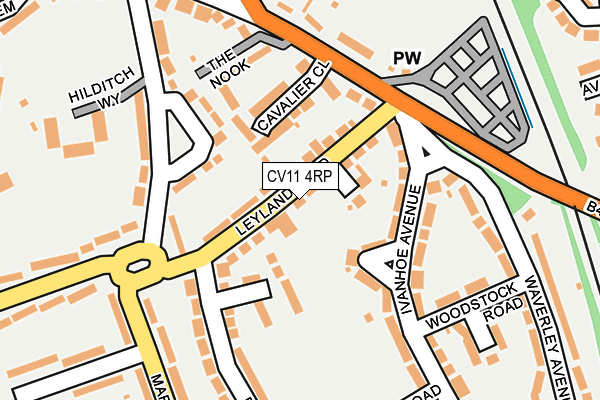 CV11 4RP map - OS OpenMap – Local (Ordnance Survey) CV11 4RP map - OS OpenMap – Local (Ordnance Survey)