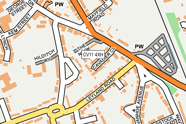 CV11 4XH map - OS OpenMap – Local (Ordnance Survey) CV11 4XH map - OS OpenMap – Local (Ordnance Survey)
