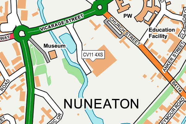 CV11 4XS map - OS OpenMap – Local (Ordnance Survey) CV11 4XS map - OS OpenMap – Local (Ordnance Survey)