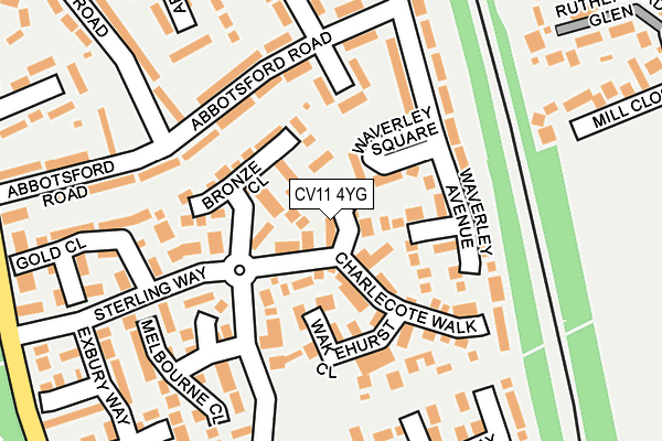 CV11 4YG map - OS OpenMap – Local (Ordnance Survey) CV11 4YG map - OS OpenMap – Local (Ordnance Survey)