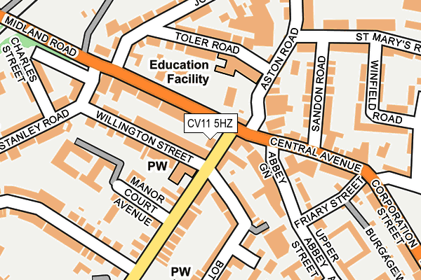 CV11 5HZ map - OS OpenMap – Local (Ordnance Survey) CV11 5HZ map - OS OpenMap – Local (Ordnance Survey)