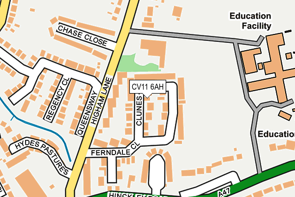 CV11 6AH map - OS OpenMap – Local (Ordnance Survey) CV11 6AH map - OS OpenMap – Local (Ordnance Survey)