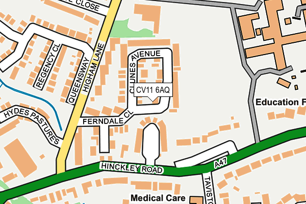 CV11 6AQ map - OS OpenMap – Local (Ordnance Survey) CV11 6AQ map - OS OpenMap – Local (Ordnance Survey)