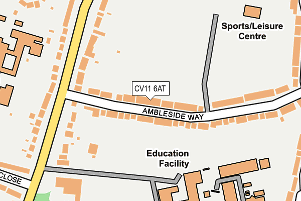 CV11 6AT map - OS OpenMap – Local (Ordnance Survey) CV11 6AT map - OS OpenMap – Local (Ordnance Survey)