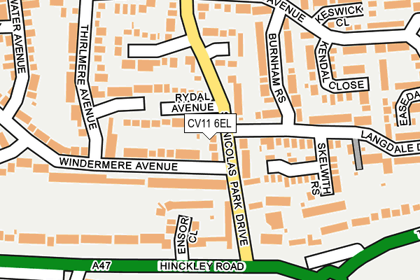 CV11 6EL map - OS OpenMap – Local (Ordnance Survey) CV11 6EL map - OS OpenMap – Local (Ordnance Survey)
