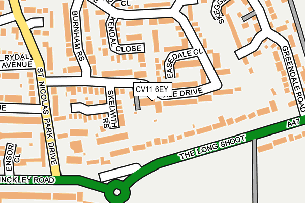 CV11 6EY map - OS OpenMap – Local (Ordnance Survey) CV11 6EY map - OS OpenMap – Local (Ordnance Survey)