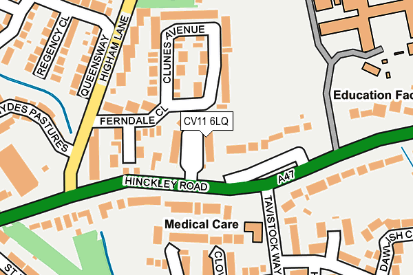 CV11 6LQ map - OS OpenMap – Local (Ordnance Survey) CV11 6LQ map - OS OpenMap – Local (Ordnance Survey)