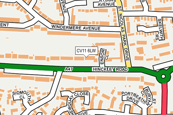 CV11 6LW map - OS OpenMap – Local (Ordnance Survey) CV11 6LW map - OS OpenMap – Local (Ordnance Survey)