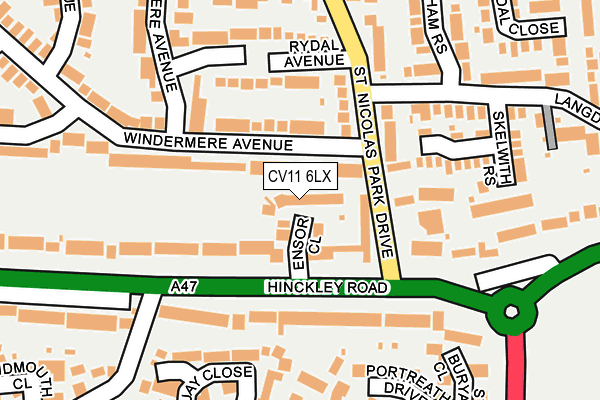 CV11 6LX map - OS OpenMap – Local (Ordnance Survey) CV11 6LX map - OS OpenMap – Local (Ordnance Survey)