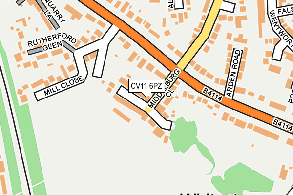 CV11 6PZ map - OS OpenMap – Local (Ordnance Survey) CV11 6PZ map - OS OpenMap – Local (Ordnance Survey)