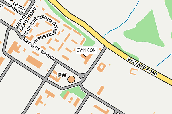 CV11 6QN map - OS OpenMap – Local (Ordnance Survey)